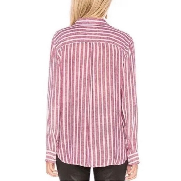 Rails Carmine Stripe Linen Button Down - Picture 5 of 5